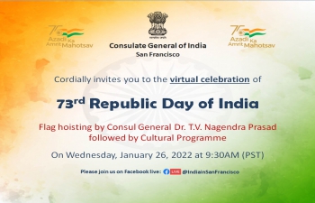 73rd Republic Day of India Virtual Flag Hoisting
